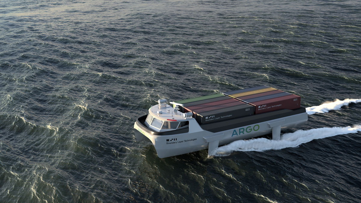 Boundary Layer Technologie Launching ARGO: a zero emissions hydrofoil containership that will replace air freight starting Q3 2024