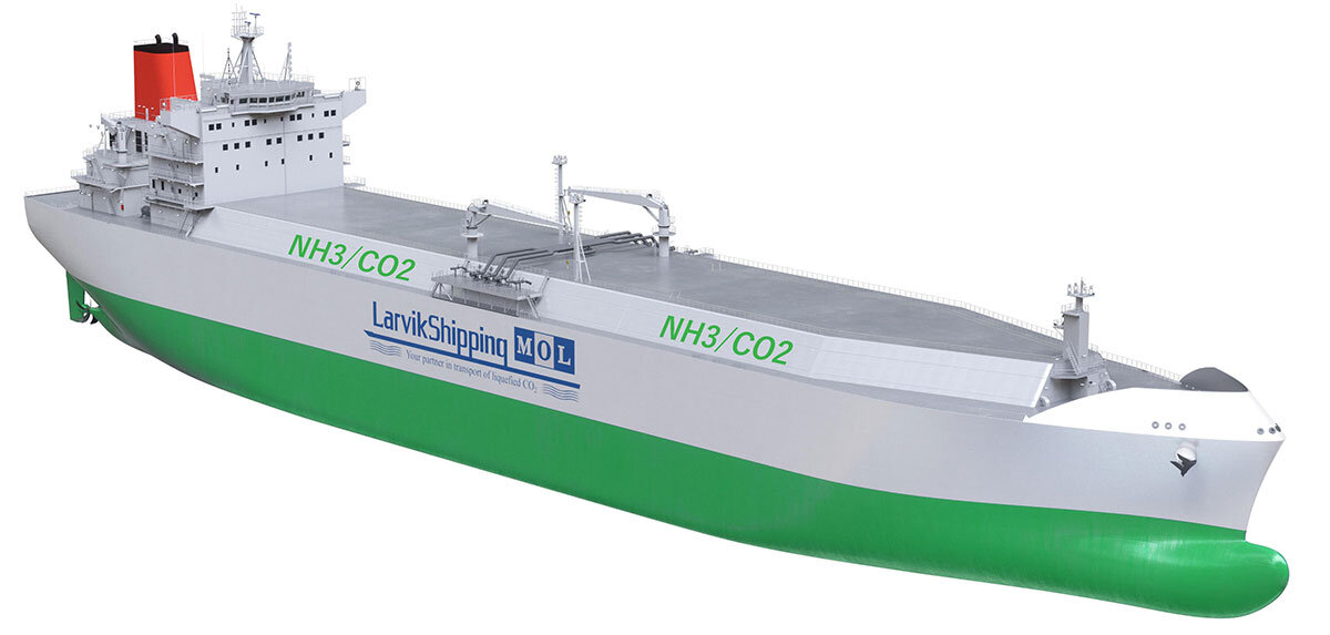 MOL Completes Concept Study of 'Ammonia/Liquefied CO2 Carrier'