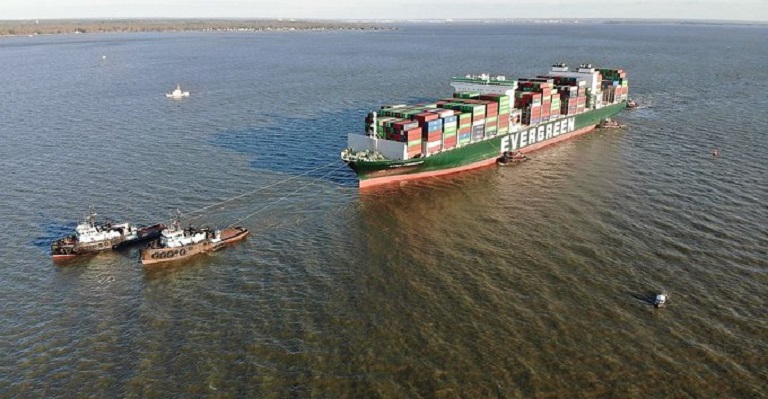 Container ship Ever Forward  grounded in Chesapeake Bay refloated after 35 days