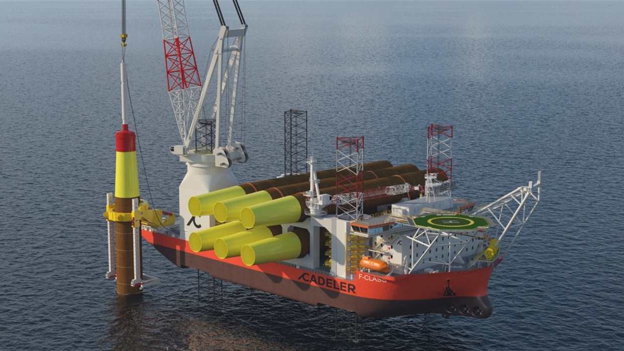 Kongsberg’s Technologies underpin innovative cadeler foundation installation vessel