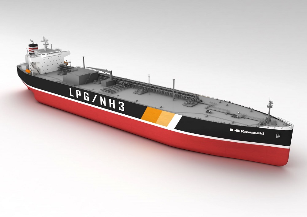 Kawasaki Receives an Order for an 86,700 m³ LPG-fueled LPG/ NH3 Carrier