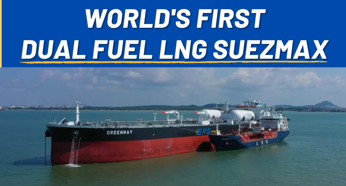 Eastern Pacific Shipping Completes Inaugural LNG Bunkering on World’s First Dual-Fuel LNG Suezmax
