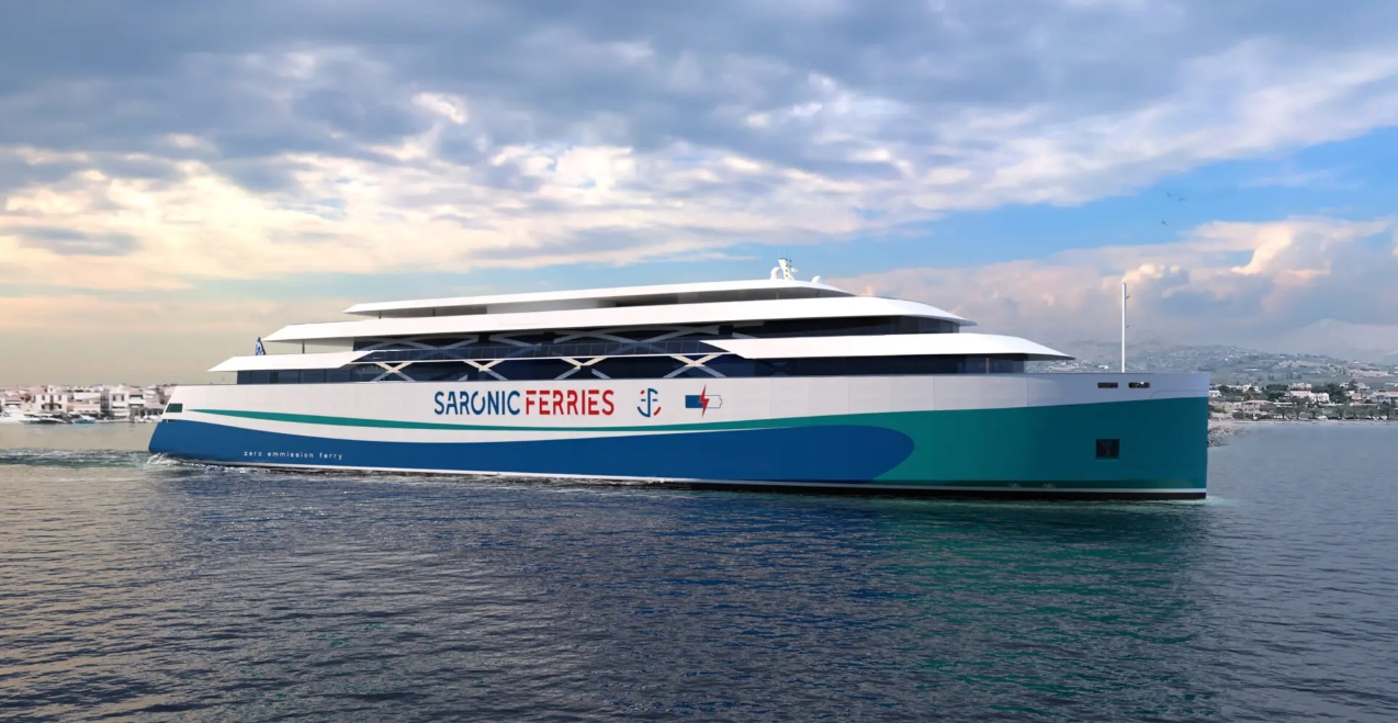 C-Job and Saronic Ferries Collaborate to Create Design of First Fully-Electric Ro-Pax Ferry in Greece