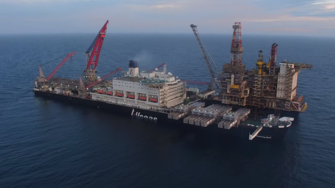 WATCH: Allseas Pioneering Spirit completes 30,000-tonne Gyda platform removal