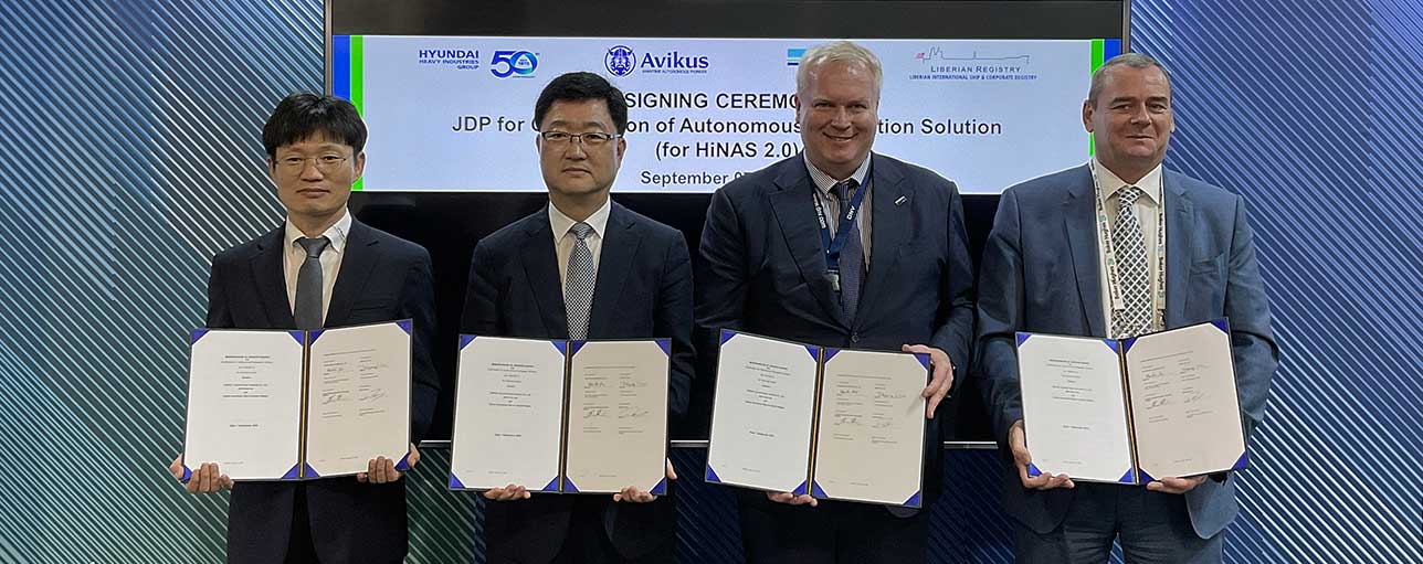 DNV signs MOU with HHI, AVIKUS and LISCR to develop autonomous ship technology