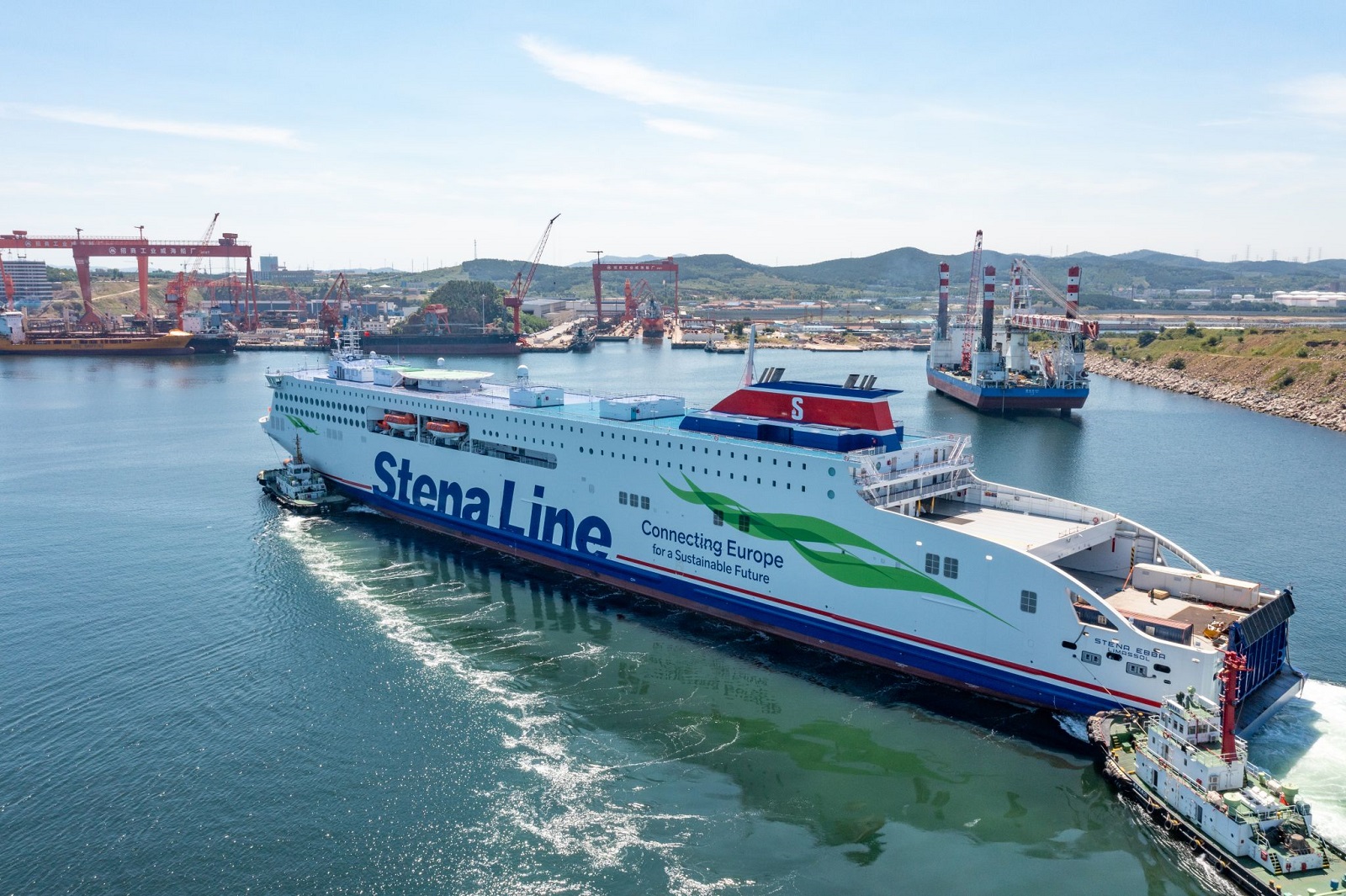 Stena Ebba, Stena Line’s 5th E-Flexer, heads for the Baltic Sea