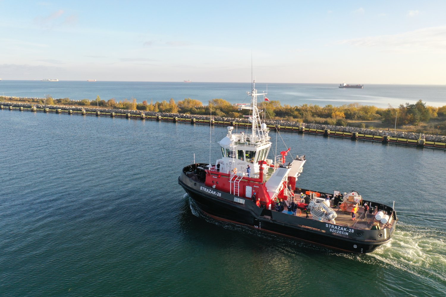 Remontowa Shipbuilding built firefighting vessel undergoes sea trials