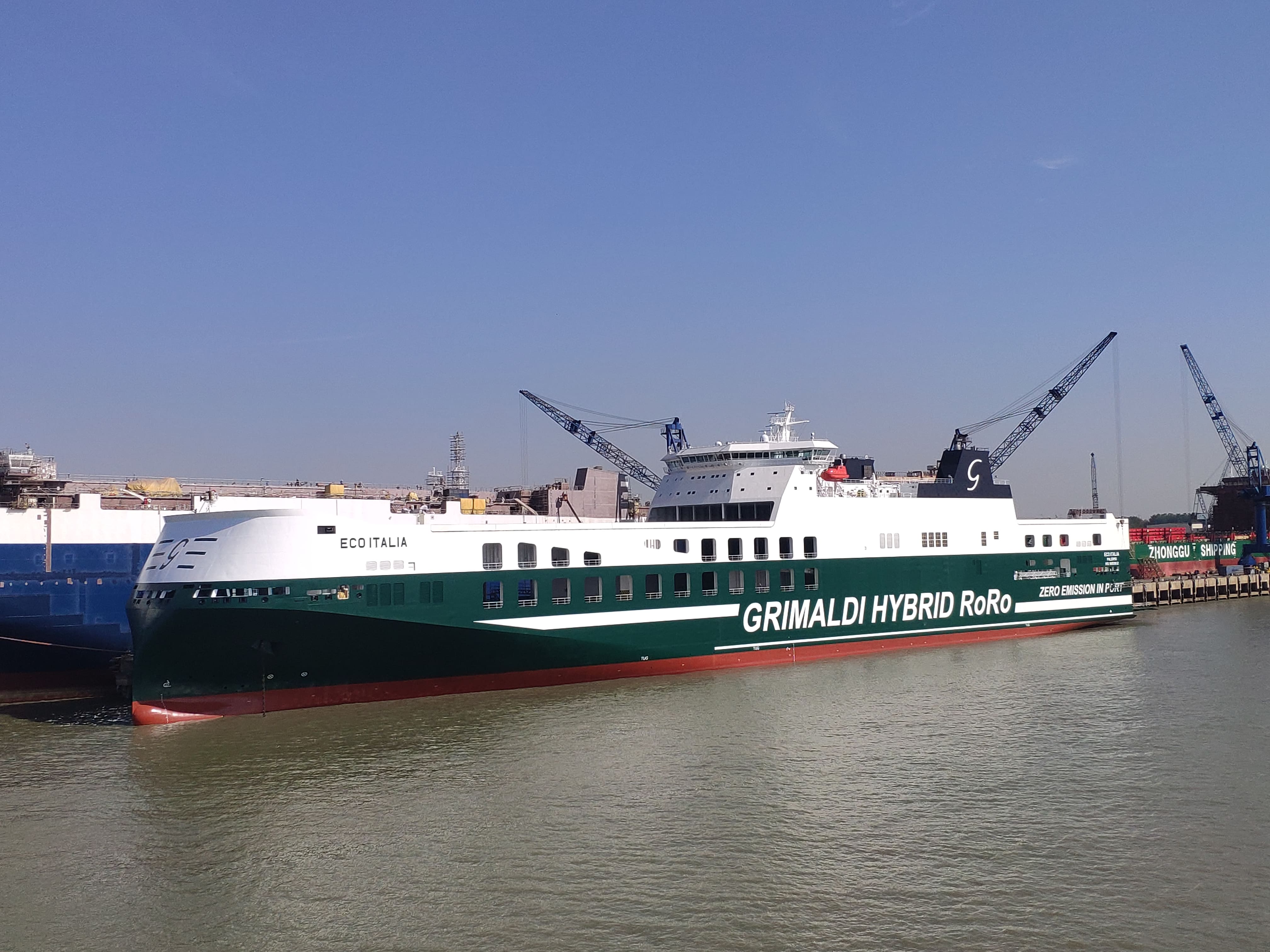 Hybrid RoRo vessel ECO ITALIA Enters the Grimaldi Fleet