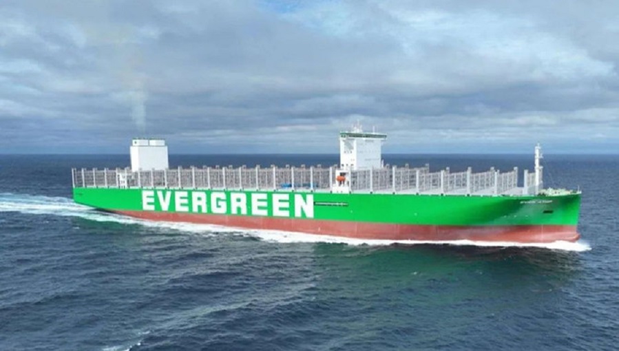 Jiangnan Shipyard Delivered The Final 24 000 Teu Container Ship To Evergreen Vesselfinder