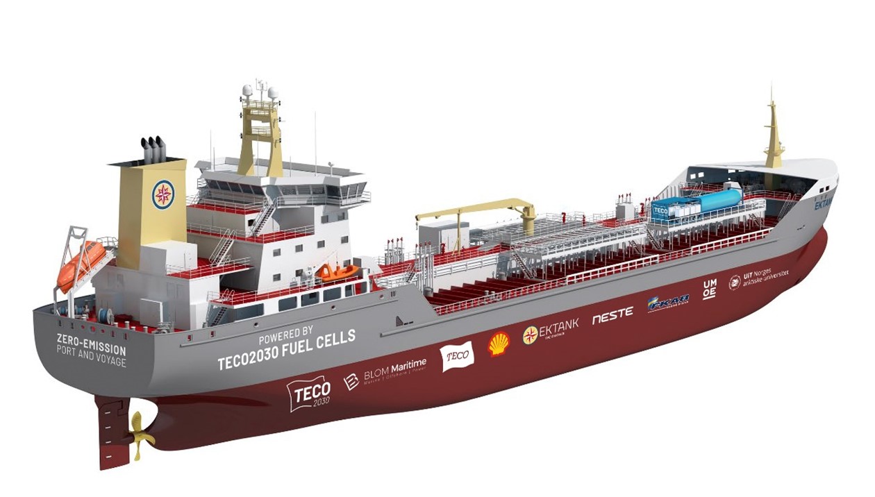 TECO 2030, Shell and partners to receive EUR5Mln in Horizon Europe support for 2.4 MW TECO 2030 PEM Fuel Cell system for tanker retrofit project