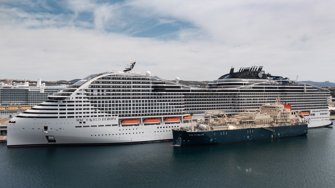 TotalEnergies Marine Fuels and The Cruise Division of MSC Group Complete First LNG Bunkering Operation in Marseille for MSC Cruises’ MSC World Europa