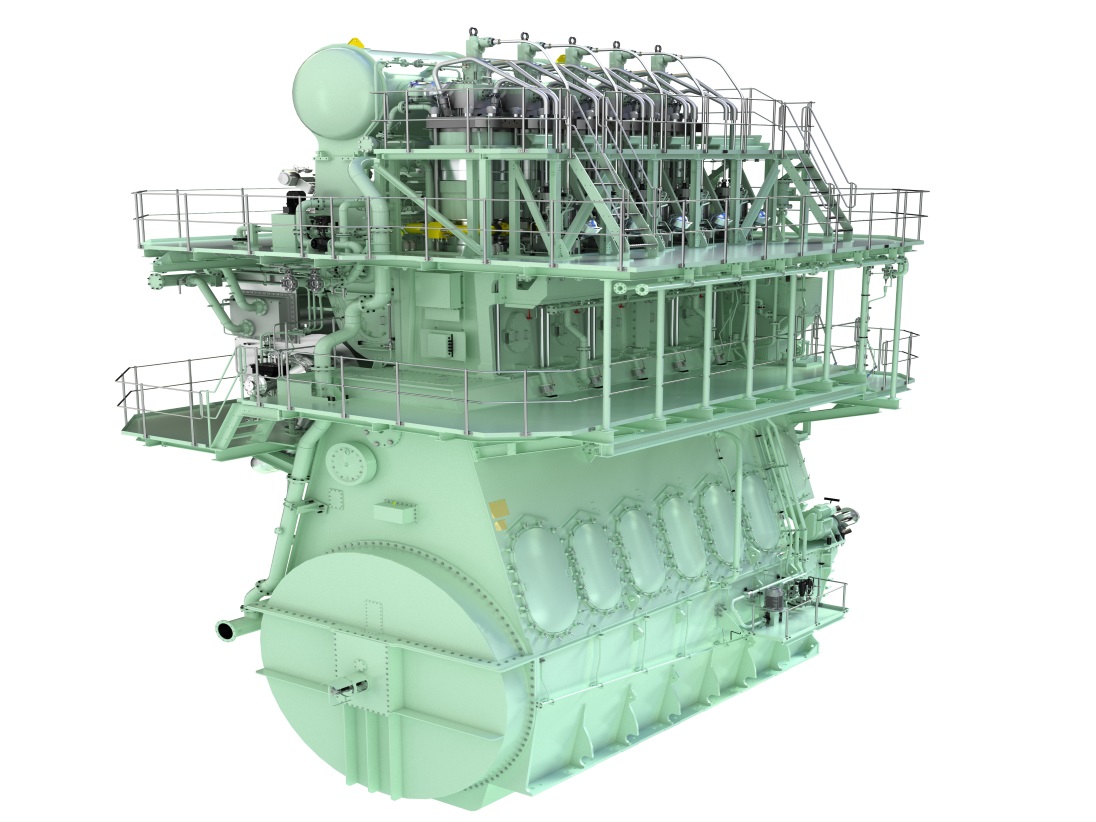 The first ME-GA engine completes gas trials aboard an LNG carrier built by Hyundai Samho Heavy Industries for Knutsen OAS Shipping