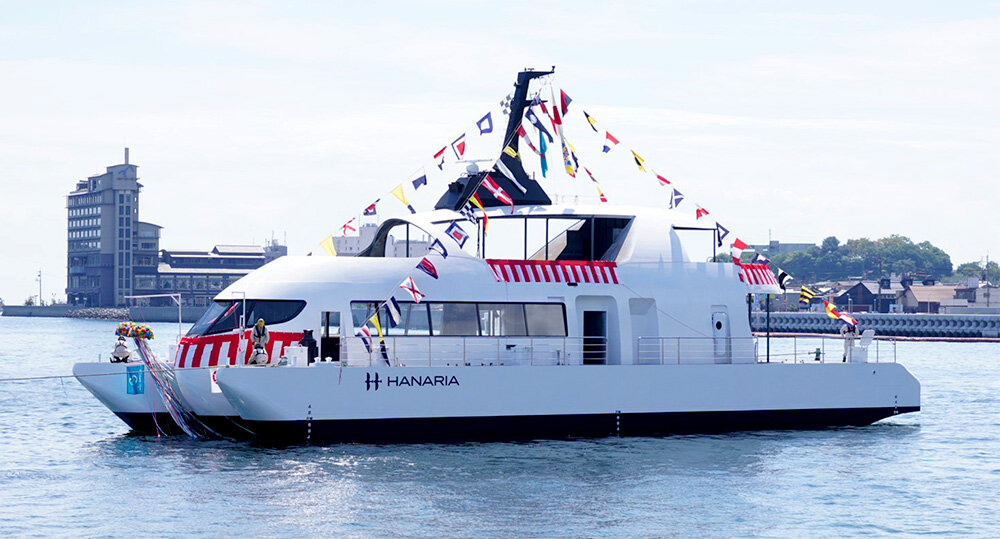 Japan's first Hydrogen and Bio Fuel Hybrid Passenger Ship Named HANARIA