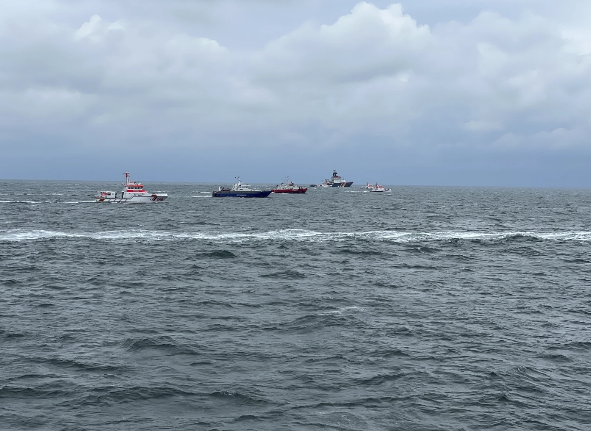 German authorities halt a search for 4 sailors missing after the collision of 2 cargo vessels in the North Sea