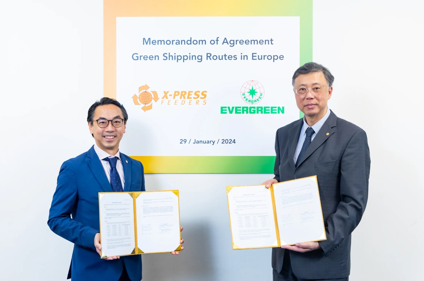 Evergreen Marine And X-Press Feeders Sign MOA For Launch of Green Shipping Routes in Europe