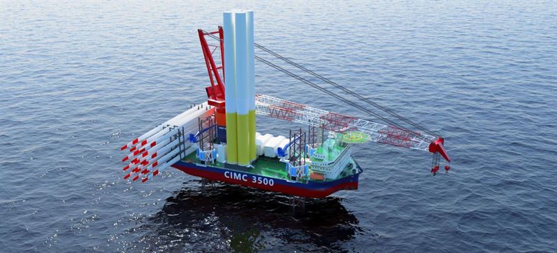 Dual-Fuel Methanol Design of Offshore Wind Turbine Installation Vessel from Yantai Receives ABS Approval