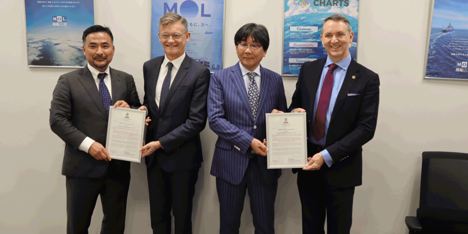 MOL and Sasaki Shipbuilding AIP Supports Ammonia Bunkering Progress