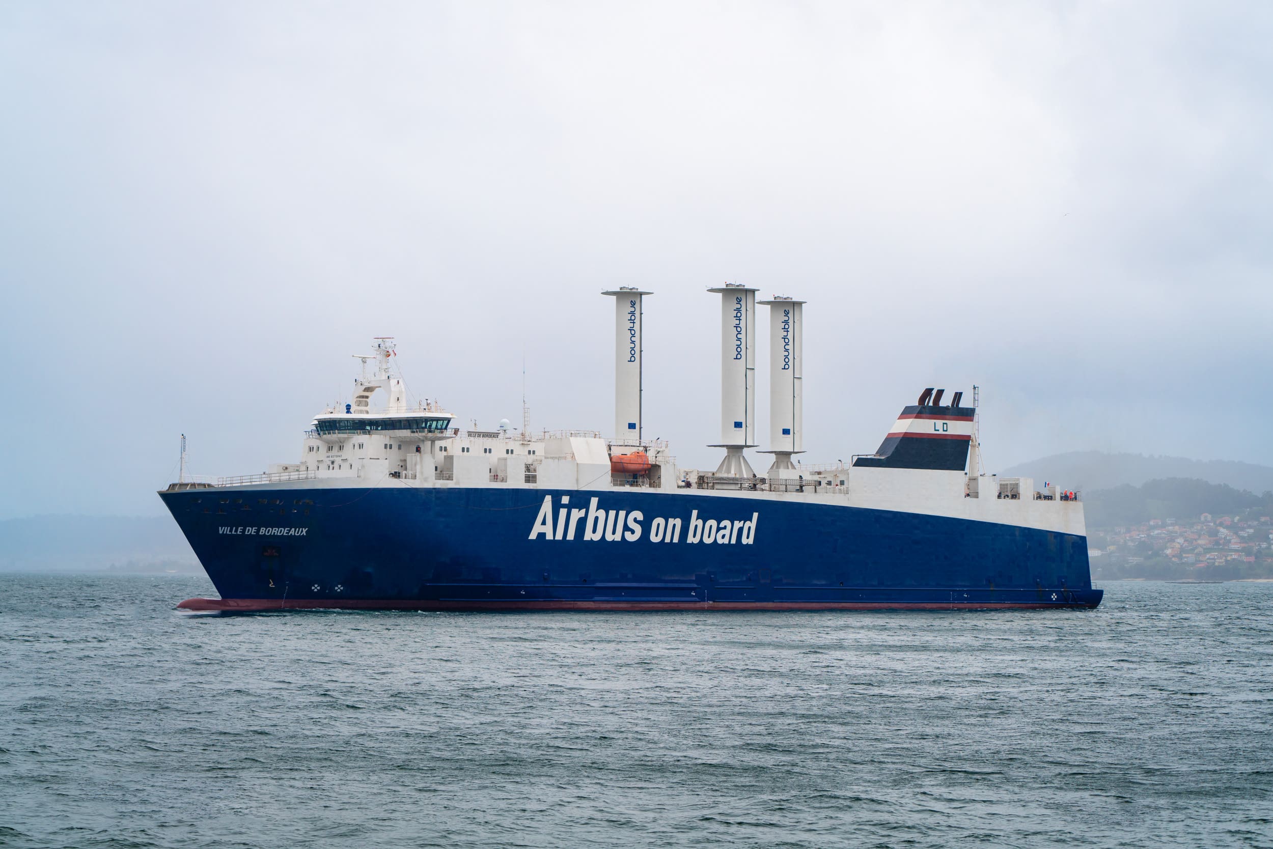 First-ever fixed suction sails for ro-ro segment as bound4blue completes eSAILs® installation on Airbus-chartered LDA vessel
