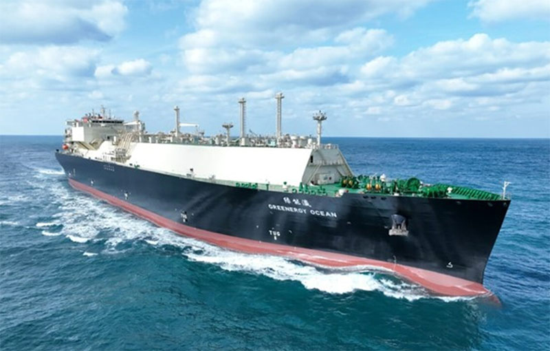 MOL Holds Naming Ceremony for Newbuilding LNG Carrier Greenergy Ocean to Serve China National Offshore Oil Corporation
