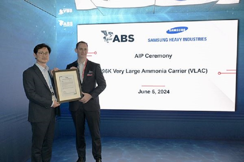 ABS Issues AIP to Very Large Ammonia Carrier Design from Samsung Heavy Industries