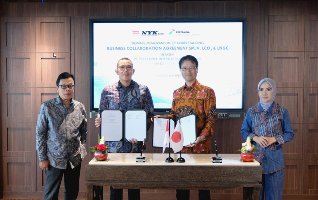 NYK Signs MoU with Indonesian State-Owned and Subsidiary of Pertamina for Cooperation in Liquefied CO2, LNG Transportation and Ship Management