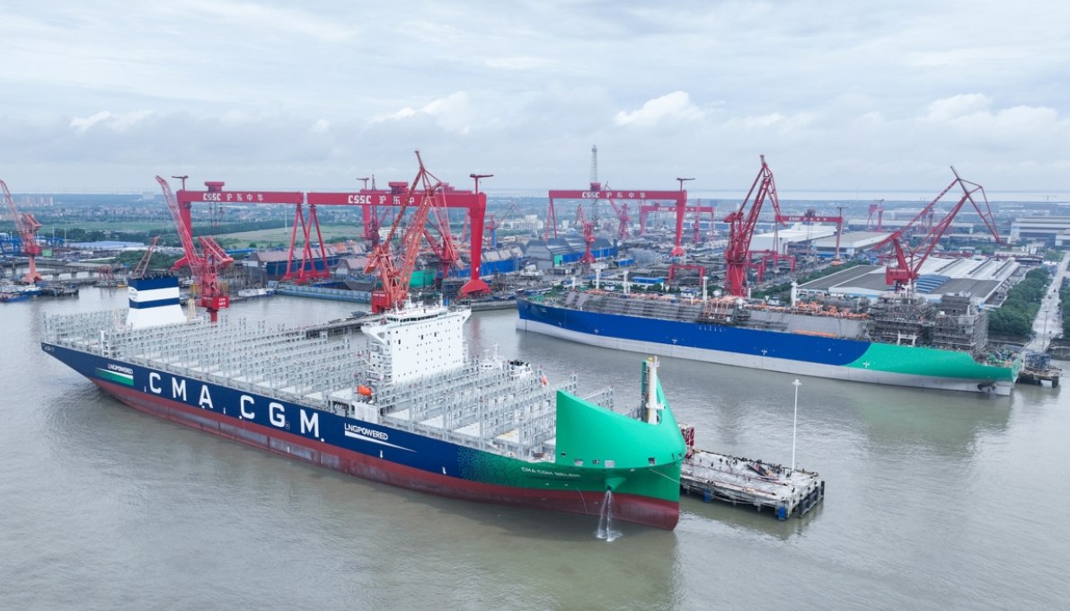 CMA CGM takes delivery of 13,000 TEU LNG dual-fuel CMA CGM Belem