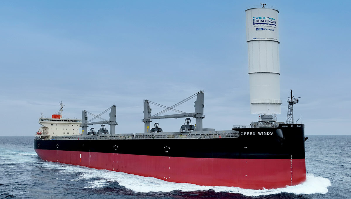 MOL Announces Delivery of Bulk Carrier Green Winds, 2nd Vessel Equipped with Wind Challenger Hard Sail Propulsion System