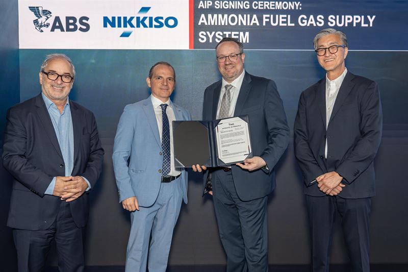 ABS Approves Ammonia Fuel Retrofit Solution from Nikkiso