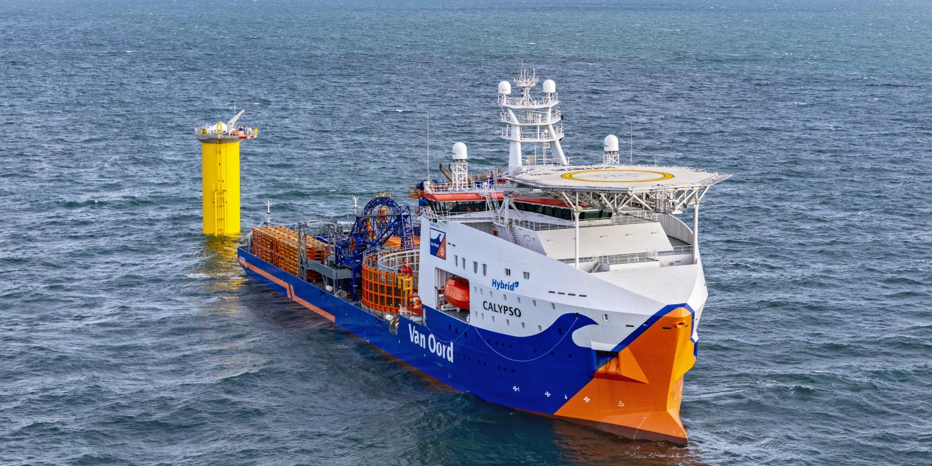 Van Oord’s cable-laying vessel Calypso makes its debut and is now fully ...