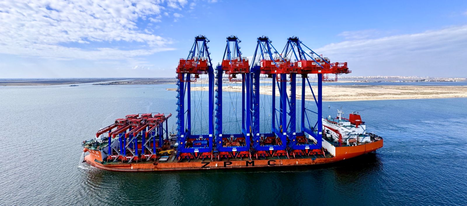 Zhenhua 35 delivers first batch of equipment for Suez Canal Container Terminal expansion