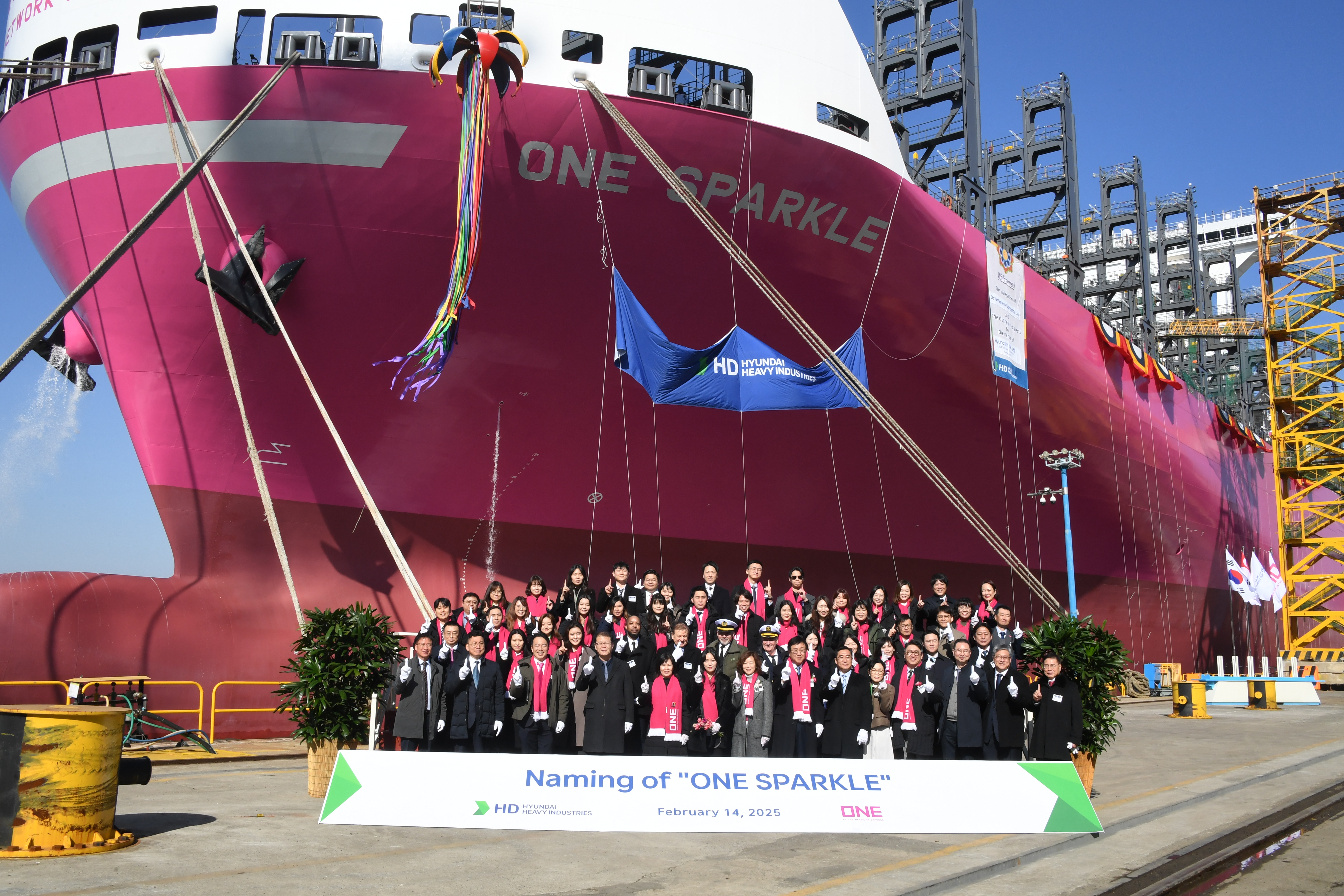 Ocean Network Express Marks Significant Milestone with Naming of First Owned Newbuilding Vessel ONE Sparkle