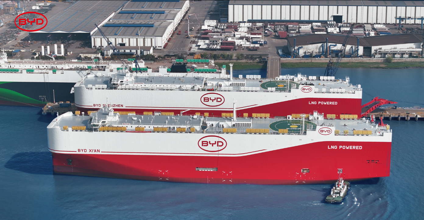 BYD undocks 'Xi'an' Ro-Ro car carrier, to launch maiden voyage for 'Shenzhen' soon