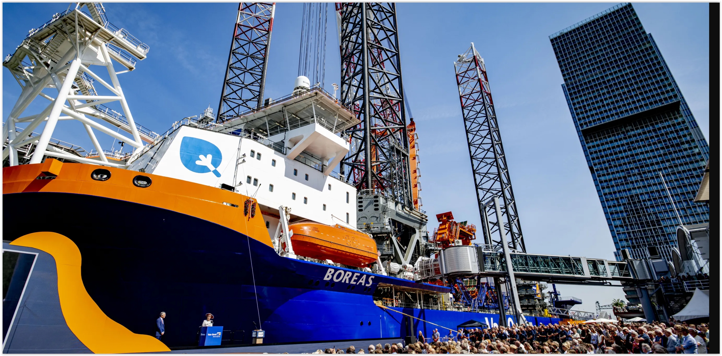 Van Oord christens Boreas, the largest and most sustainable offshore wind installation vessel in the world