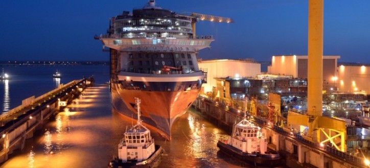 Cruise ship Celebrity Edge floated out at STX Shipyard