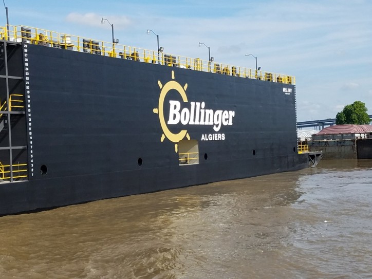 Bollinger announces arrival of 4,000-ton drydock at the Bollinger Algiers facility