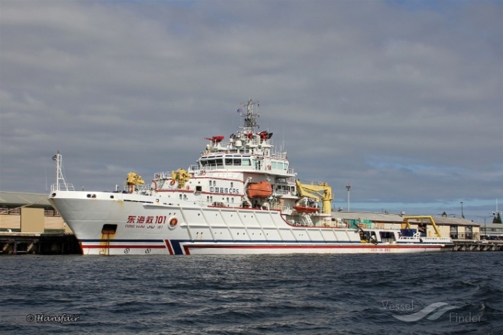 SAR vessel Dong Hai Jiu 101 stops the search for lost MH370 flight of the Malaysia Airlines