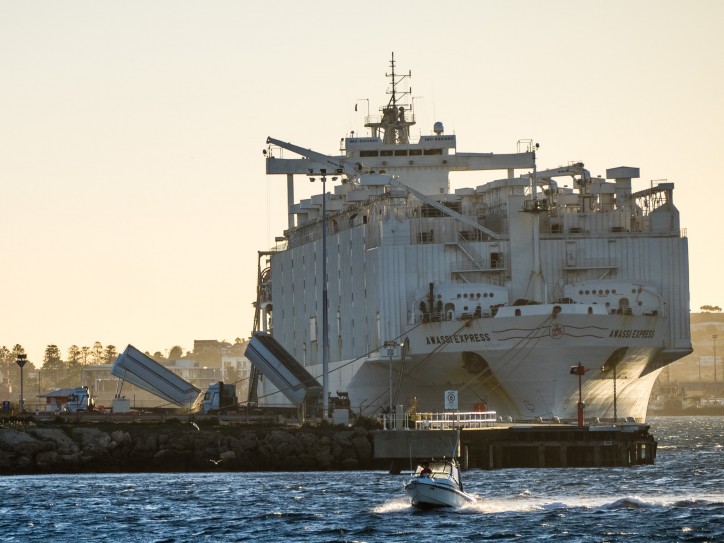 Livestock carrier catches fire off Victorian coast, Australia