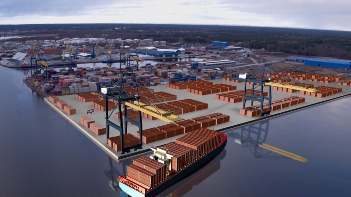 Port of Gävle - the largest container port on the Swedish east coast is doubling its capacity