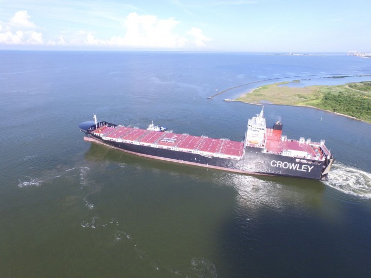 Crowley Takes Delivery of First LNG-Powered ConRo Ship Serving Puerto Rico