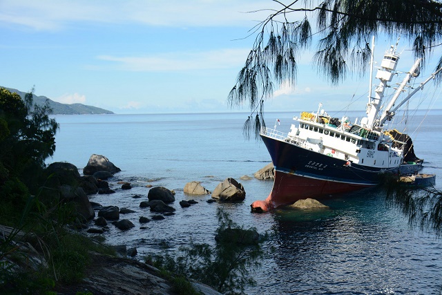 South Korean fishing vessel runs aground; Seychelles authorities plan salvage