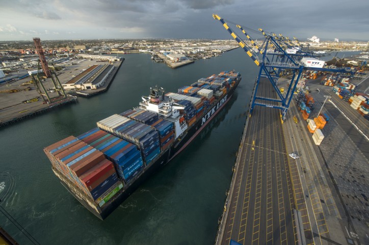 October Container Volumes Slide in Los Angeles