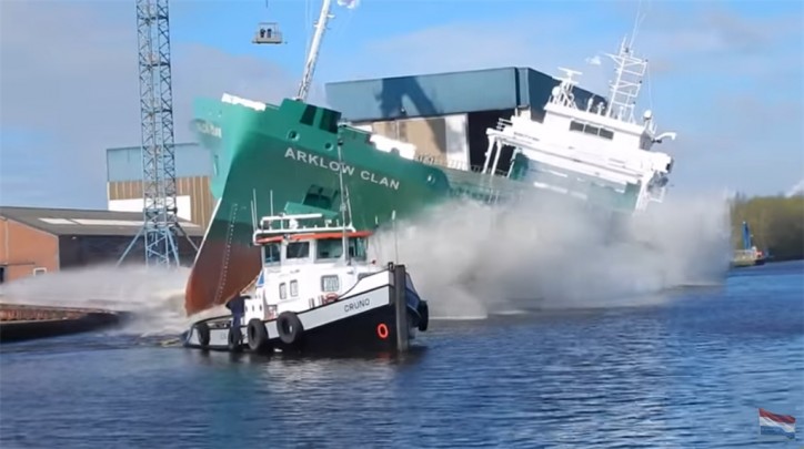 Arklow Clan successfully launched at Ferus Smit’s Westerbroek yard (Video)