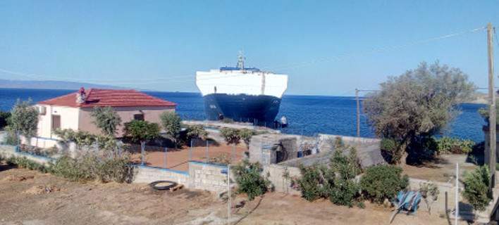 Ro-Ro Cargo ship SAFFET BEY Hard Aground in Lakonias, Greece