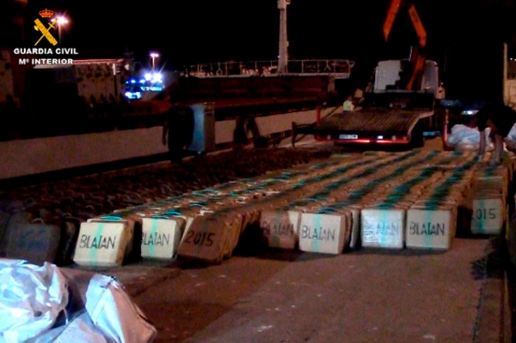 Twenty tons of hashish seized on board of freighter in the Mediterranean