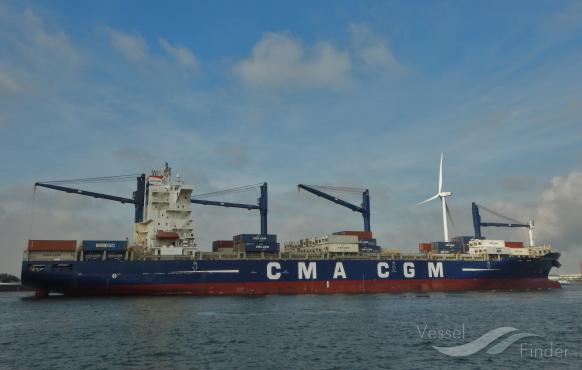 EURAF 5 operated by CMA CGM between Europe and West Africa South range