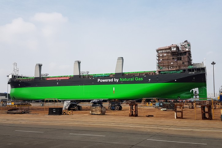 ESL Shipping s New LNG powered Bulk Carrier Haaga Launched In Nanjing 