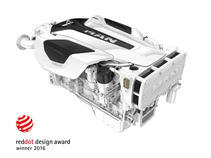 MAN i6 six-cylinder yacht engine wins Red Dot Award for its outstanding design