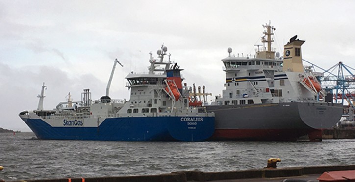 Coralius supplies LNG at the Port of Gothenburg