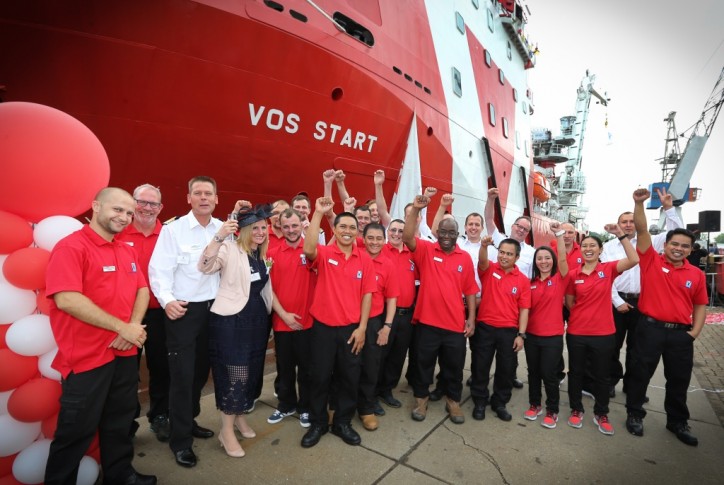 VOS Start named in a ceremony at Damen Shiprepair, Amsterdam