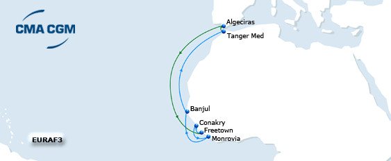 CMA CGM EURAF 3 | New port coverage